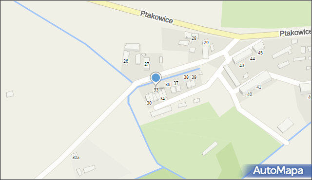 Ptakowice, Ptakowice, 33, mapa Ptakowice