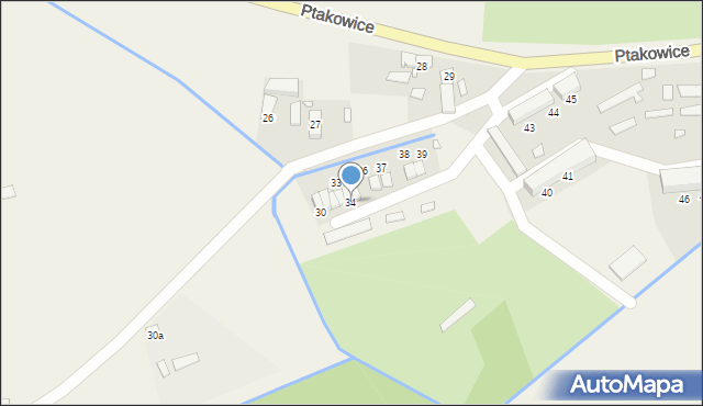 Ptakowice, Ptakowice, 34, mapa Ptakowice