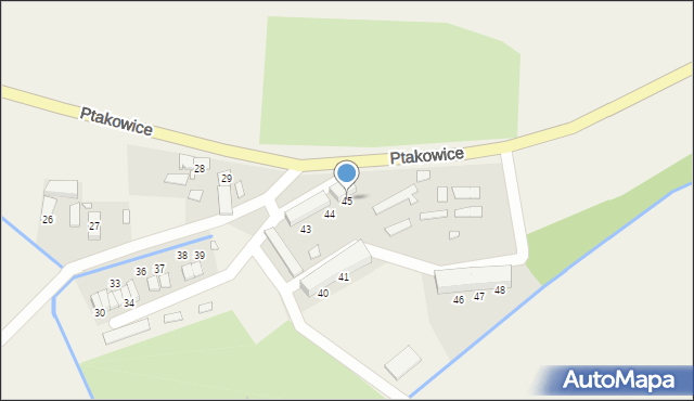 Ptakowice, Ptakowice, 45, mapa Ptakowice