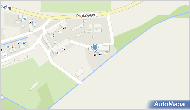 Ptakowice, Ptakowice, 46, mapa Ptakowice