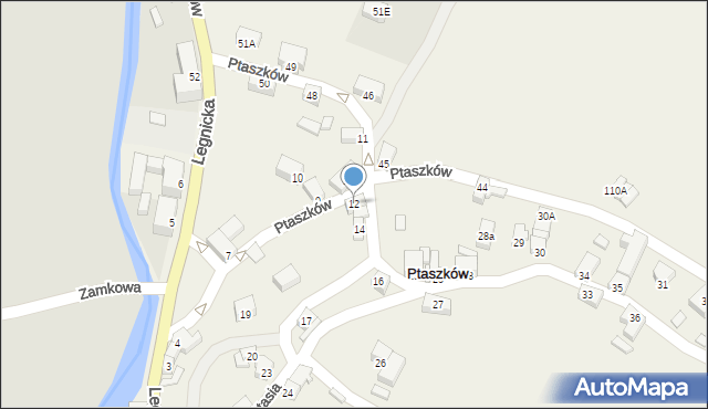 Ptaszków, Ptaszków, 12, mapa Ptaszków