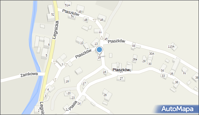 Ptaszków, Ptaszków, 14, mapa Ptaszków