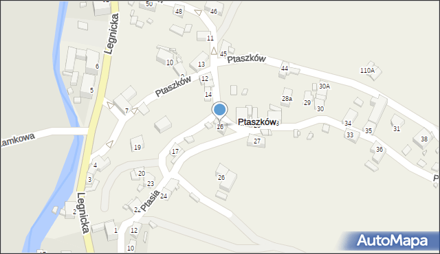 Ptaszków, Ptaszków, 16, mapa Ptaszków