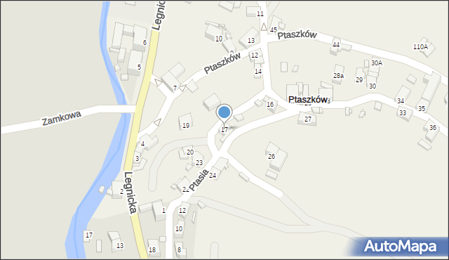 Ptaszków, Ptaszków, 17, mapa Ptaszków