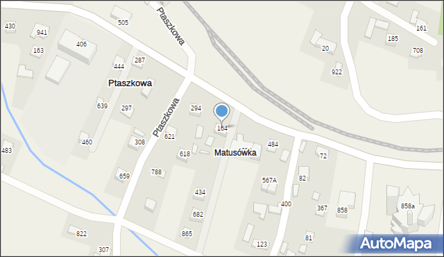 Ptaszkowa, Ptaszkowa, 164, mapa Ptaszkowa