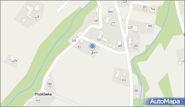 Ptaszkowa, Ptaszkowa, 167, mapa Ptaszkowa