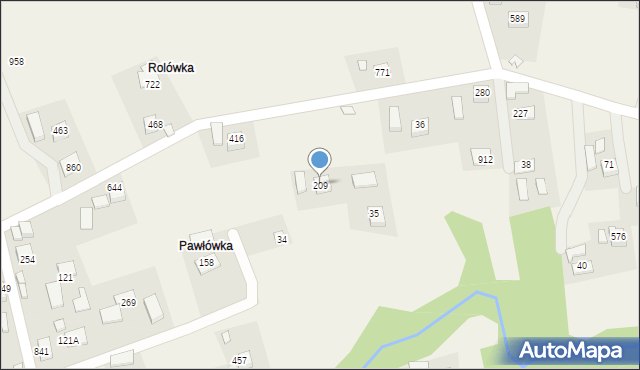 Ptaszkowa, Ptaszkowa, 209, mapa Ptaszkowa