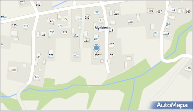 Ptaszkowa, Ptaszkowa, 255, mapa Ptaszkowa