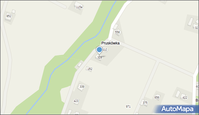 Ptaszkowa, Ptaszkowa, 329, mapa Ptaszkowa