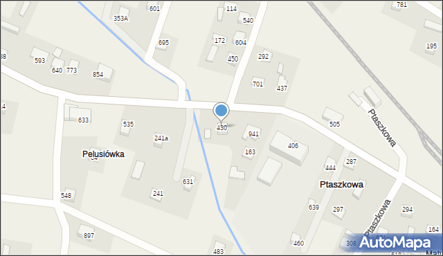 Ptaszkowa, Ptaszkowa, 430, mapa Ptaszkowa