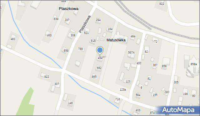 Ptaszkowa, Ptaszkowa, 434, mapa Ptaszkowa