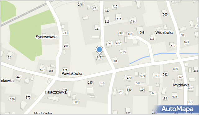 Ptaszkowa, Ptaszkowa, 449, mapa Ptaszkowa