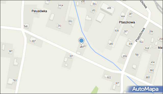 Ptaszkowa, Ptaszkowa, 483, mapa Ptaszkowa