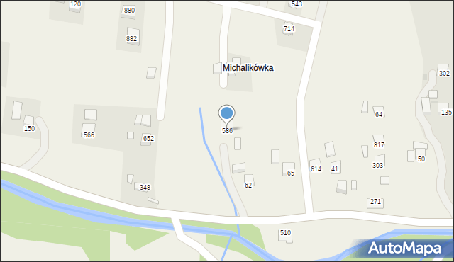 Ptaszkowa, Ptaszkowa, 586, mapa Ptaszkowa