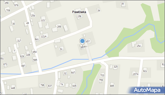 Ptaszkowa, Ptaszkowa, 607, mapa Ptaszkowa