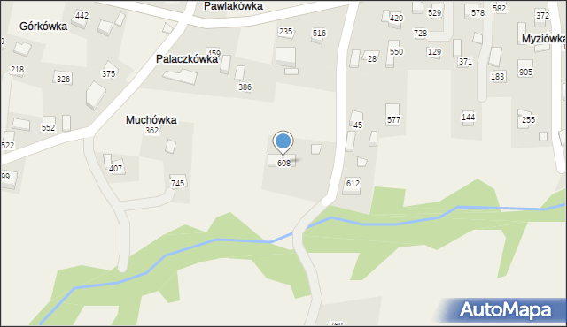 Ptaszkowa, Ptaszkowa, 608, mapa Ptaszkowa