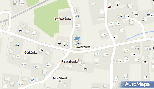 Ptaszkowa, Ptaszkowa, 675, mapa Ptaszkowa