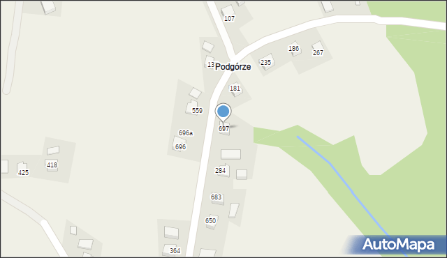 Ptaszkowa, Ptaszkowa, 697, mapa Ptaszkowa