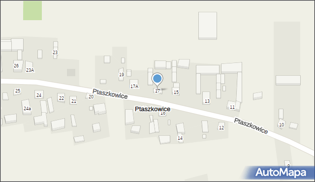 Ptaszkowice, Ptaszkowice, 17, mapa Ptaszkowice