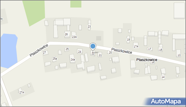 Ptaszkowice, Ptaszkowice, 22, mapa Ptaszkowice