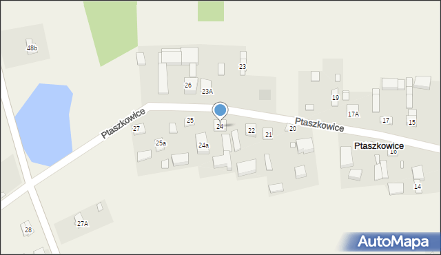 Ptaszkowice, Ptaszkowice, 24, mapa Ptaszkowice