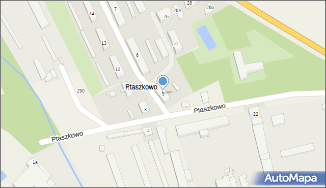 Ptaszkowo, Ptaszkowo, 5, mapa Ptaszkowo