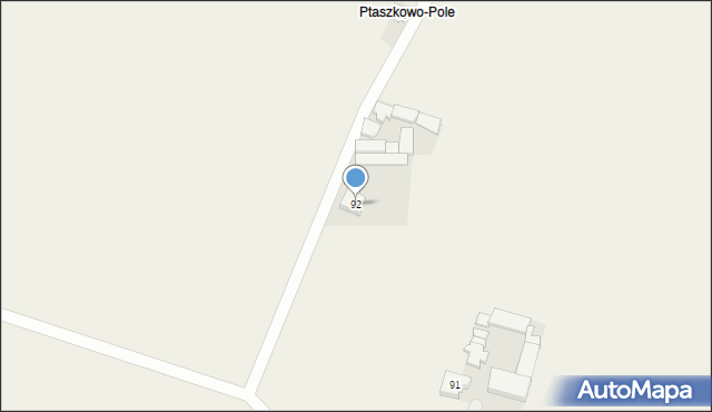 Ptaszkowo, Ptaszkowo, 92, mapa Ptaszkowo