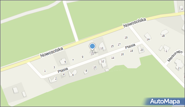 Radzyń, Ptasia, 11, mapa Radzyń