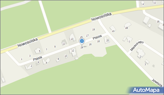 Radzyń, Ptasia, 14, mapa Radzyń