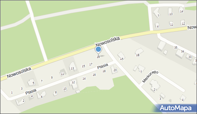 Radzyń, Ptasia, 19, mapa Radzyń