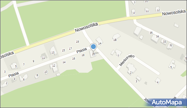 Radzyń, Ptasia, 20, mapa Radzyń