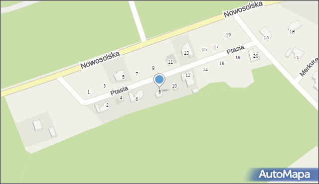 Radzyń, Ptasia, 8, mapa Radzyń