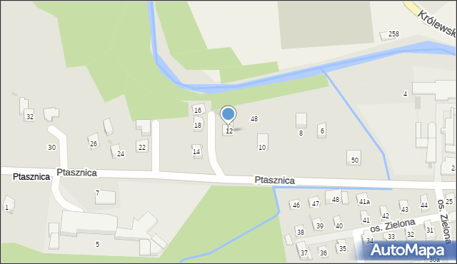 Sułkowice, Ptasznica, 12, mapa Sułkowice