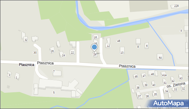 Sułkowice, Ptasznica, 14, mapa Sułkowice