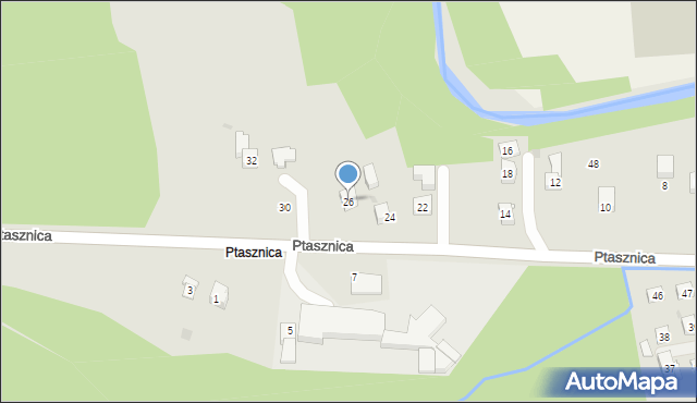 Sułkowice, Ptasznica, 26, mapa Sułkowice