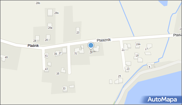 Zasole Bielańskie, Ptasznik, 29, mapa Zasole Bielańskie