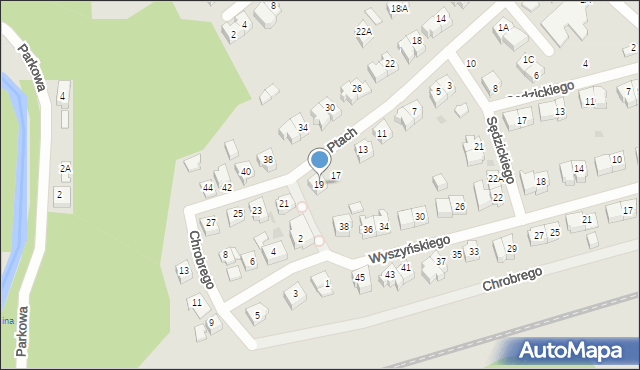 Żukowo, Ptach J. Z., 19, mapa Żukowo