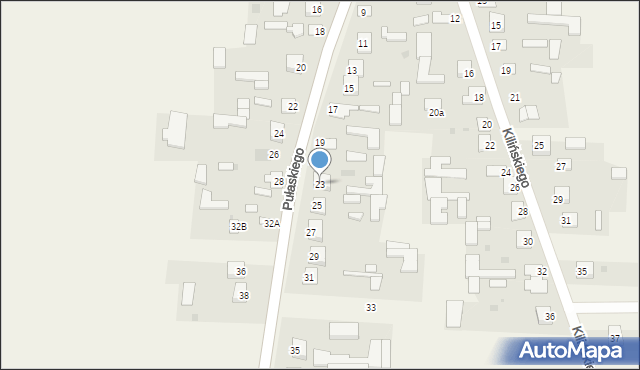 Adamów, Pułaskiego Kazimierza, gen., 23, mapa Adamów