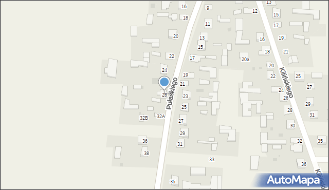 Adamów, Pułaskiego Kazimierza, gen., 28, mapa Adamów