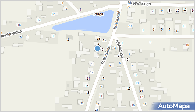 Adamów, Pułaskiego Kazimierza, gen., 8, mapa Adamów