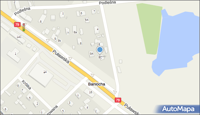 Baniocha, Puławska, 9C, mapa Baniocha