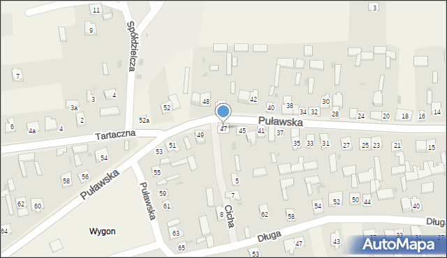 Baranów, Puławska, 47, mapa Baranów