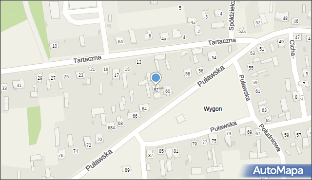 Baranów, Puławska, 62, mapa Baranów