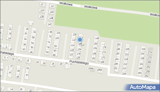 Białystok, Puchalskiego Józefa Karola, 136, mapa Białegostoku