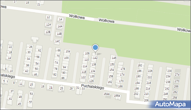 Białystok, Puchalskiego Józefa Karola, 144, mapa Białegostoku