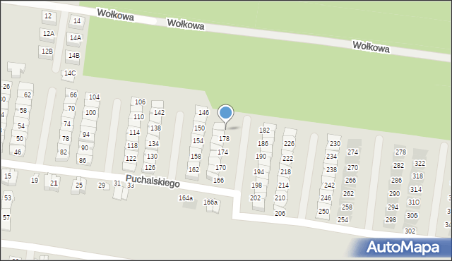 Białystok, Puchalskiego Józefa Karola, 180, mapa Białegostoku