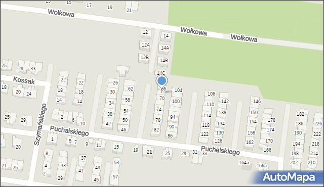 Białystok, Puchalskiego Józefa Karola, 68, mapa Białegostoku