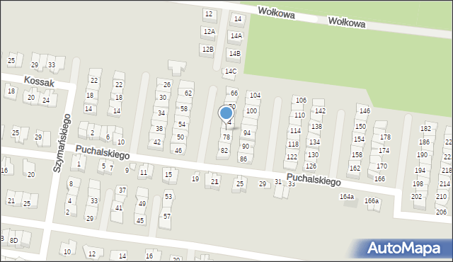 Białystok, Puchalskiego Józefa Karola, 76, mapa Białegostoku