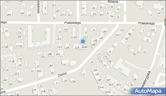 Białystok, Pułaskiego Kazimierza, gen., 11/4, mapa Białegostoku