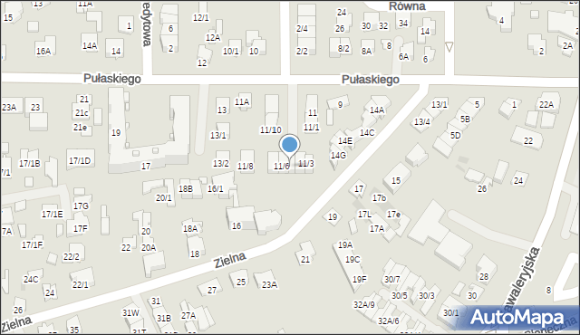 Białystok, Pułaskiego Kazimierza, gen., 11/5, mapa Białegostoku